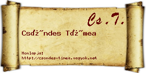 Csöndes Tímea névjegykártya